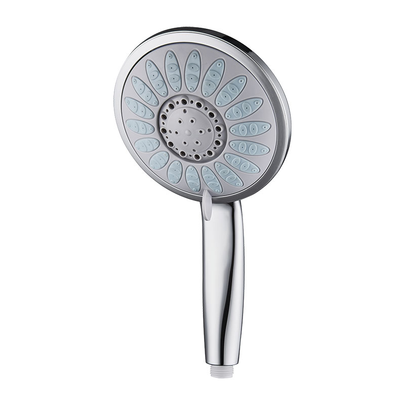Bathroom Abs Plastic Shower Head Adjustable Rainfall 5 Functions Big Face Hand Shower Head