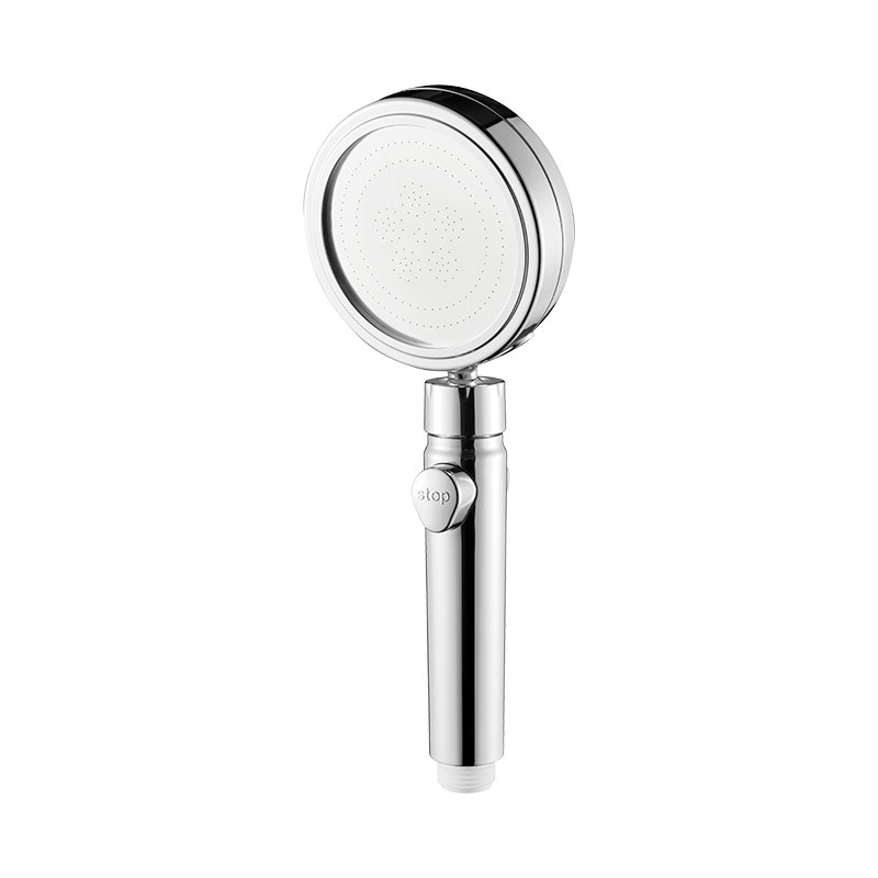 Adjustable 360 Degrees Push Button Shower Head Stainless Steel Hand Shower