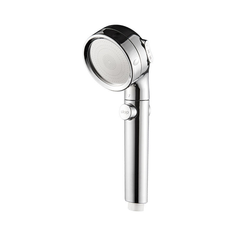 Water Saving 3 Functions Chrome ABS Shower Head Stainless Steel Flow Adjustable Hand Shower Head