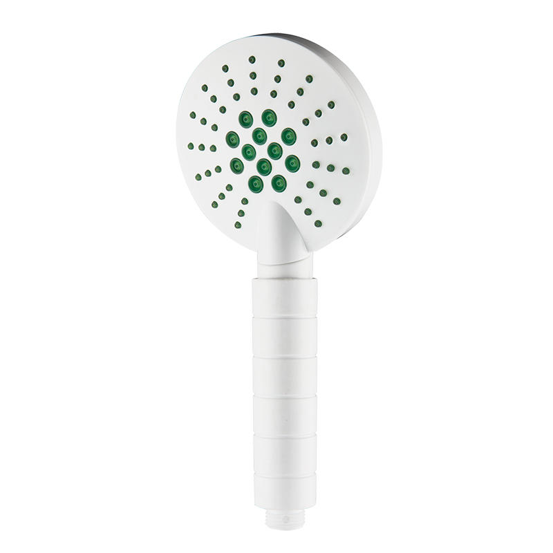 3 Function Mode White Color Green Spray Hole Hand Waterfall Shower Head