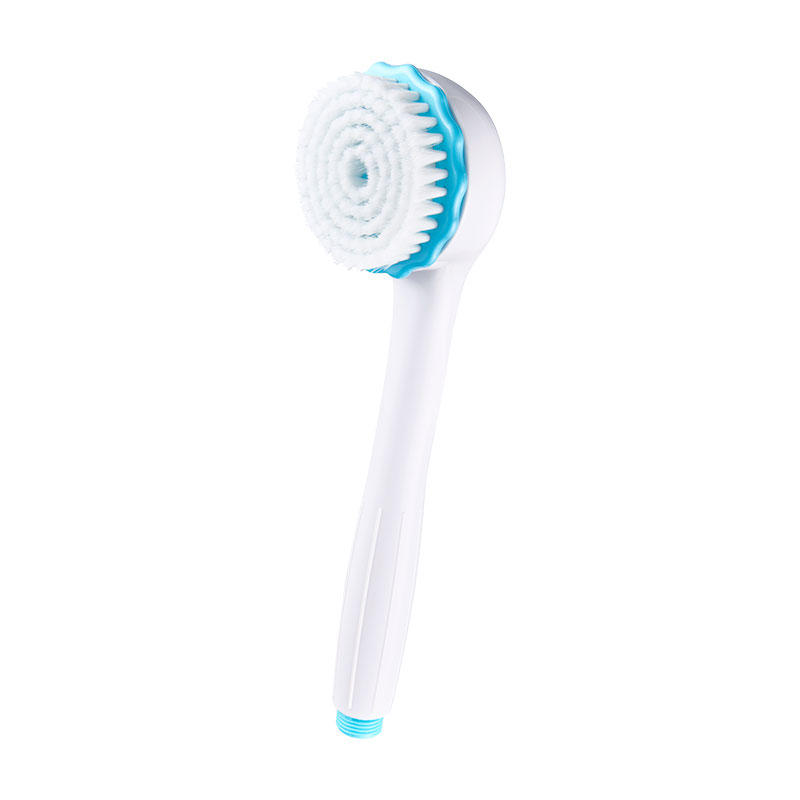 2 In 1 White Color Abs Plastic Massage Spa Shower Head With Cleaning Brush