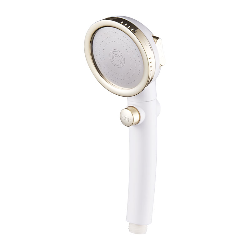 Bathroom 3 Function Water Spray ABS Plastic Chrome Gold Hand Held Shower Head