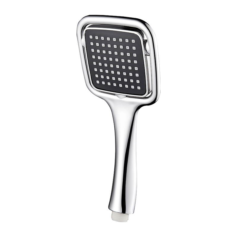 Bathroom Black Water Spray Square Rainfall ABS Plastic Single Function Hand Held Shower Head