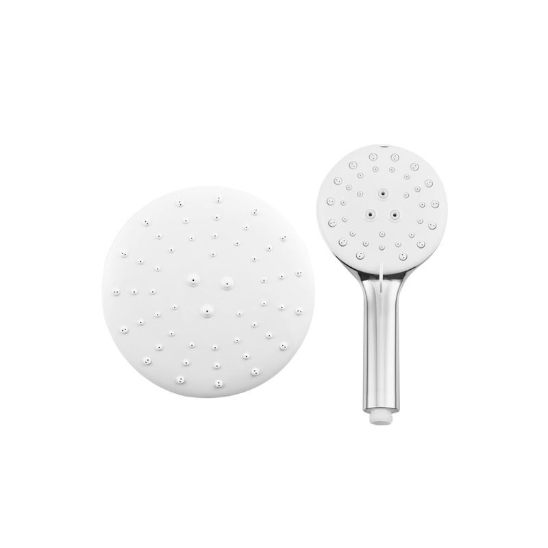 Bathroom Fitting 8 Inch ABS Overhead Shower and Shower Hand Set Modern Style Shower Head Set
