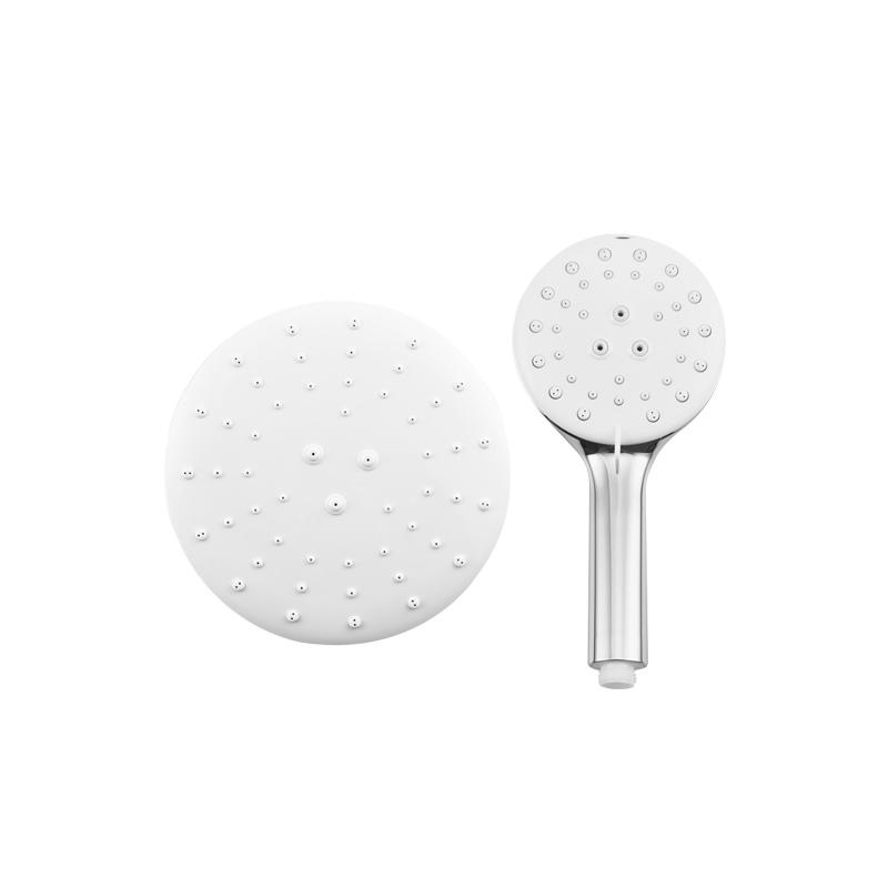 Bathroom Fitting 8 Inch ABS Overhead Shower and Shower Hand Set Modern Style Shower Head Set