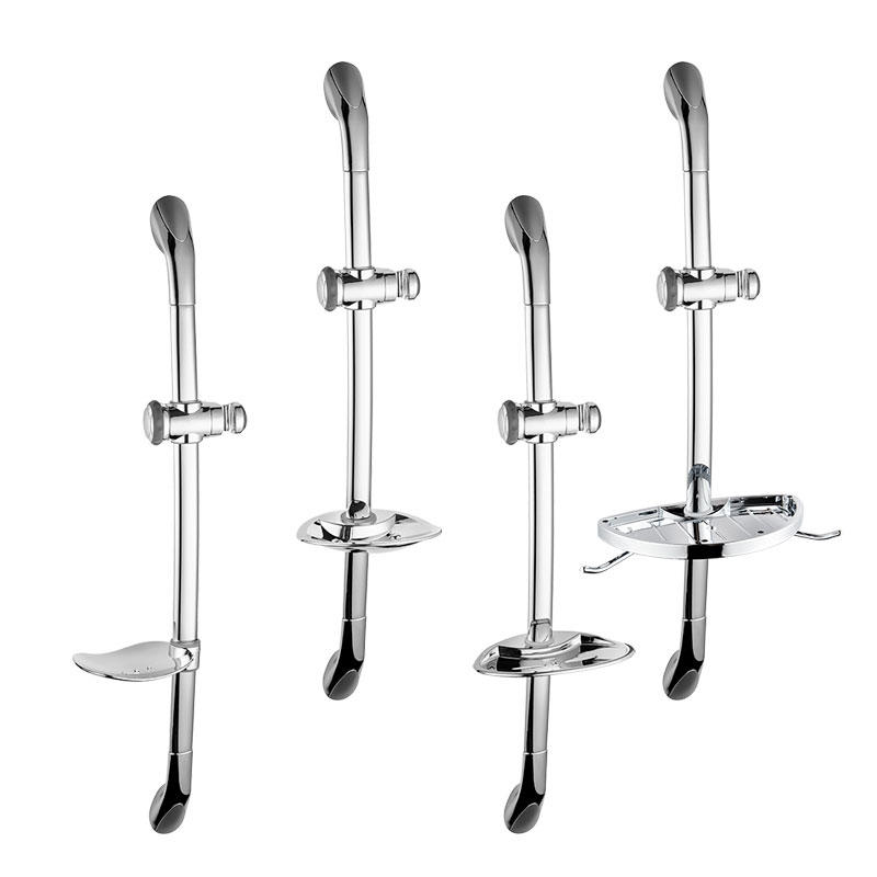 Stainless Steel Shower Rail Sliding Bar With Hand Shower Holder And Soap Dish XY-746