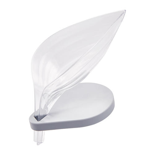 Bathroom Leaf Shape Plastic Soap Box Drain Shelf Stand Storage Plate Tray Soap Holder Dish
