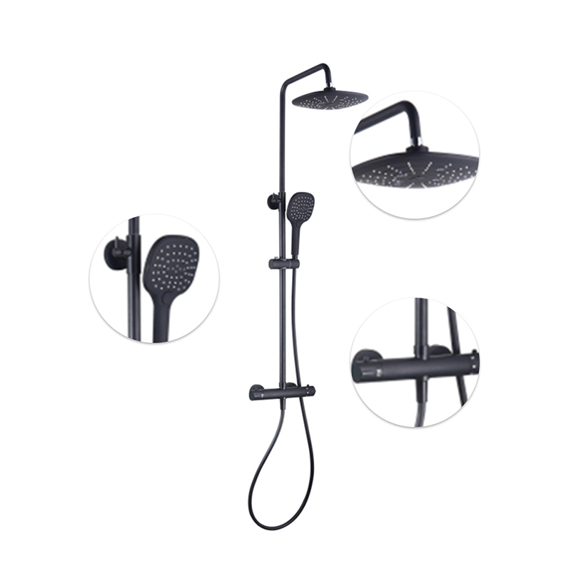 XY-1207 Stainless Steel Black Matt Finish Shower Set